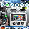 64G DSP Autoradio Für Ford Focus 05-07 Android 13 Carplay GPS Navi BT DAB+Kamera