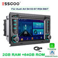 Für Audi A4 S4 RS4 B6 B7 8E SEAT EXEO Android 13 Autoradio GPS Navi Carplay 64GB