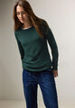 CECIL 302754 BASIC Sweatshirt langarm Feinstrickpullover Strickdetails grün