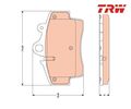 Bremsbelagsatz, Scheibenbremse TRW GDB1756 für Porsche