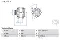 Lichtmaschine Generator Lima BOSCH 0 986 041 150 +171.36€ Pfand für S80 VOLVO 1