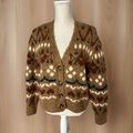 Strickjacke Damen S Beige Braun Cognac  Zara 