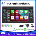 Android 14 8-Kern DAB+ Autoradio Für Ford Focus Transit Fiesta 6+128G GPS BT FM