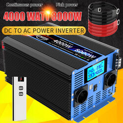 4000W 8000W Reiner Sinus Wechselrichter Spannungswandler 24V 230V Inverter RV