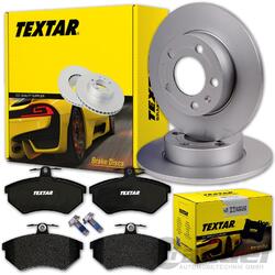 TEXTAR BREMSSCHEIBEN + BELÄGE VORNE passend für VW GOLF 3 + PASSAT 35i + CADDY 2VA 256x13mm // Bitte Einschränkungen beachten