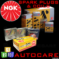 NGK Platinum Zündkerzen & Zündspule Satz FR5CP (6368) x4 & U5042 (48161) x4
