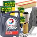 MANN FILTER INSPEKTIONSPAKET+5L TOTAL INEO 5W-30 MOTORÖL für AUDI A3 VW GOLF 5 6