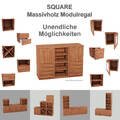 Bücherregal Regalsystem SQUARE ERLE Massivholzmöbel Würfelregal Würfelelemente