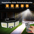 Solarstrahler mit Bewegungsmelder IR Fernbedienung LED Solarlampe Außenleuchte