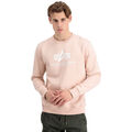 ALPHA INDUSTRIES Herren Sweater Basic pale peach Pullover Sweatshirt beige S L 