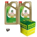 MANN-FILTER Ölfilter 10 L Castrol EDGE 5W-30 LL Titanium FST für Audi Q7 SQ7 TDI