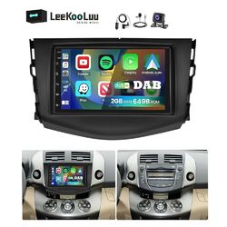 64GB DAB+ Carplay Autoradio Für Toyota RAV4 2006-2012 Android 13 GPS RDS +Kamera