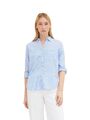 Tom Tailor Damen Langarm Bluse SLUB STRUCTURE - Regular Fit 34 - 46 Blau