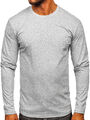 Longsleeve Shirt Sweatshirt Langarmshirt Rundhals Unifarben Herren BOLF Basic