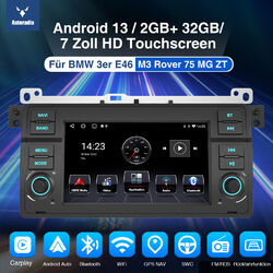 2+32G Android 13 Autoradio Navi GPS Carplay Kamera für 3er BMW E46 318 320d 325i