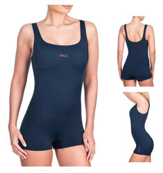 BADEANZUG SCHWIMMANZUG SCHWIMMER NAVYBLAU MIT BEIN 36 38 40 42 44 46 48 50 DAMEN