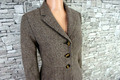 ANN TAYLOR DAMEN TWEED KURZJACKE JACKETT WOLLE MIX BEIGE BRAUN 36 