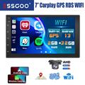 7" 2+32G Carplay Autoradio Android 13 2 DIN GPS Nav Bluetooth WIFI RDS FM Kamera