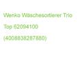 Wenko Wäschesortierer Trio Top Grau 62094100 (4008838287880)