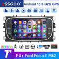DAB+ 2+32G Android13 Autoradio CarPlay GPS Kam Für Ford Focus MK2 Mondeo S C-max
