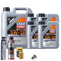 Motoröl 5W30 LIQUI MOLY 9L+HENGST Ölfilter+Spülung+Cera Tec+Ölablassschraube