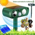 Solar Tiervertreiber Ultraschall Abwehr Marder Katzen Hunde Abwehr Schreck 1-2X