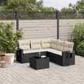 Gartenmöbel Sofa Garnitur Gartengarnitur Garten Sitzgruppe 5-tlg. Schwarz vidaXL