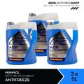 Mannol Antifreeze Kühlerfrostschutz AG11 (-40 °C) Longterm 3x5 Liter = 15 Liter