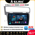 8Core 4+64G Android Autoradio IPS Screen Carplay WiFi GPS Navi Für VW Golf 7 MK7