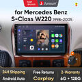 6+128G Für Mercedes S/CL Klasse W220 W215 Android 13 Autoradio CarPlay Kam Navi