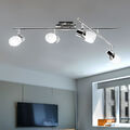 Design LED Decken Spot Lampe Leuchte Beleuchtung Chrom Glas Strahler Wohn Zimmer