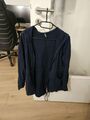 Cardigan Strickjacke Jacke Kordelzug Kapuze Taschen Größe 36 Blau