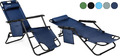 Outtec® 2-in-1 Klappbare Gartensessel Sonnenliege Liegestuhl Camping bis 150 kg