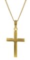 TRENDOR Schmuck Halskette mit Kreuz Gold 333/8K Kreuzanhänger 21 mm 41902