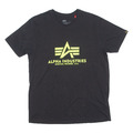 ALPHA INDUSTRIES Herren T-Shirt Schwarz Rundhals M