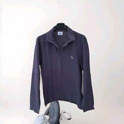 Original Lacoste Poloshirt Langarm, Herren, Gr. 3, Größe S, Lila, TOP