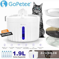 1.9L Trinkbrunnen Hunde Katzen Automatischer Trinkwasserbrunnen Spender Haustier