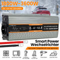 1800W 3600W Reiner Sinus Spannungswandler 12V - 230V Inverter Wechselrichter LCD