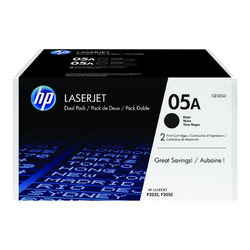 HP CE505D No.05A Dual Pack Toner schwarz Bis zu 2300 Seiten Original 2er Set