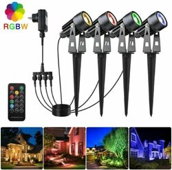 4-12er Set Gartenstrahler mit Erdspieß LED Gartenleuchte Gartenbeleuchtung Außen