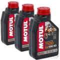 3x 1-Liter MOTUL 7100 10W-60 MOTORRAD 4-Takt MOTOR-ÖL SYNTHETISCH JASO MA2