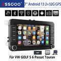 DAB+ 2+32G Carplay Android13 Autoradio GPS Nav KAM Für VW GOLF 5 6 Passat Tiguan