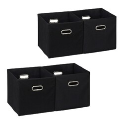 Aufbewahrungsbox Faltbox Regalbox Ordnungsbox quadratisch 27 L 4er Set Faltkorb