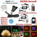 WIFI BT RGB/RGB+Warmweiß Boden Einbaustrahler LED strahler Außen Mini spot 12V