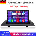 9'' Android 12 Autoradio GPS Navi Für BMW x3 E83 2004-2012 WIFI DAB+ BT 1G+32G