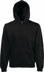 Hoody Sweat Classic Hooded Jacket in schwarz S - 5XL Fruit of the Loom  