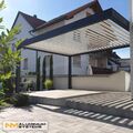 Pavillon Lamellendach Aluminium Pergola Terrasse Gartenpavillon 4,5 m x 3,5 m