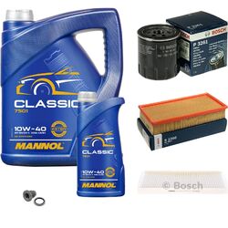 BOSCH Inspektionspaket 6L MANNOL Classic 10W-40 für Citroën C8 EA EB 3.0 V6