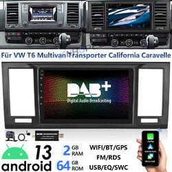 DAB+ Android13 CarPlay Autoradio Für VW T6 Transporter Multivan GPS Navi WIFI FM