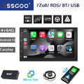 DAB+ Doppel 2 DIN 4+64G Android 13 Carplay Autoradio GPS NAVI WiFi Bluetooth USB